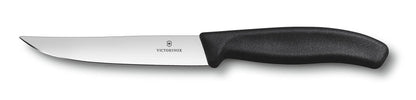 Victorinox 6.7903.12 Swiss Classic Gourmet Steak Knife Ideal for Slicing a Wide Variety of Steak Cuts Straight Blade in Black, 4.7 inches
