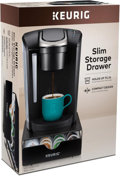24 24ct, 9.2 3.3 12.2 inches Keurig Slim Non-Rolling Storage Drawer, Coffee Pod Storage, Holds up to Keurig K-Cup Pods