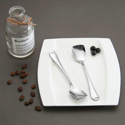 Ice Cream Spoons 18/10 Stainless Steel Dessert Spoon Set, 4 Pcs, 6.0 Inches, Dishwasher Safe