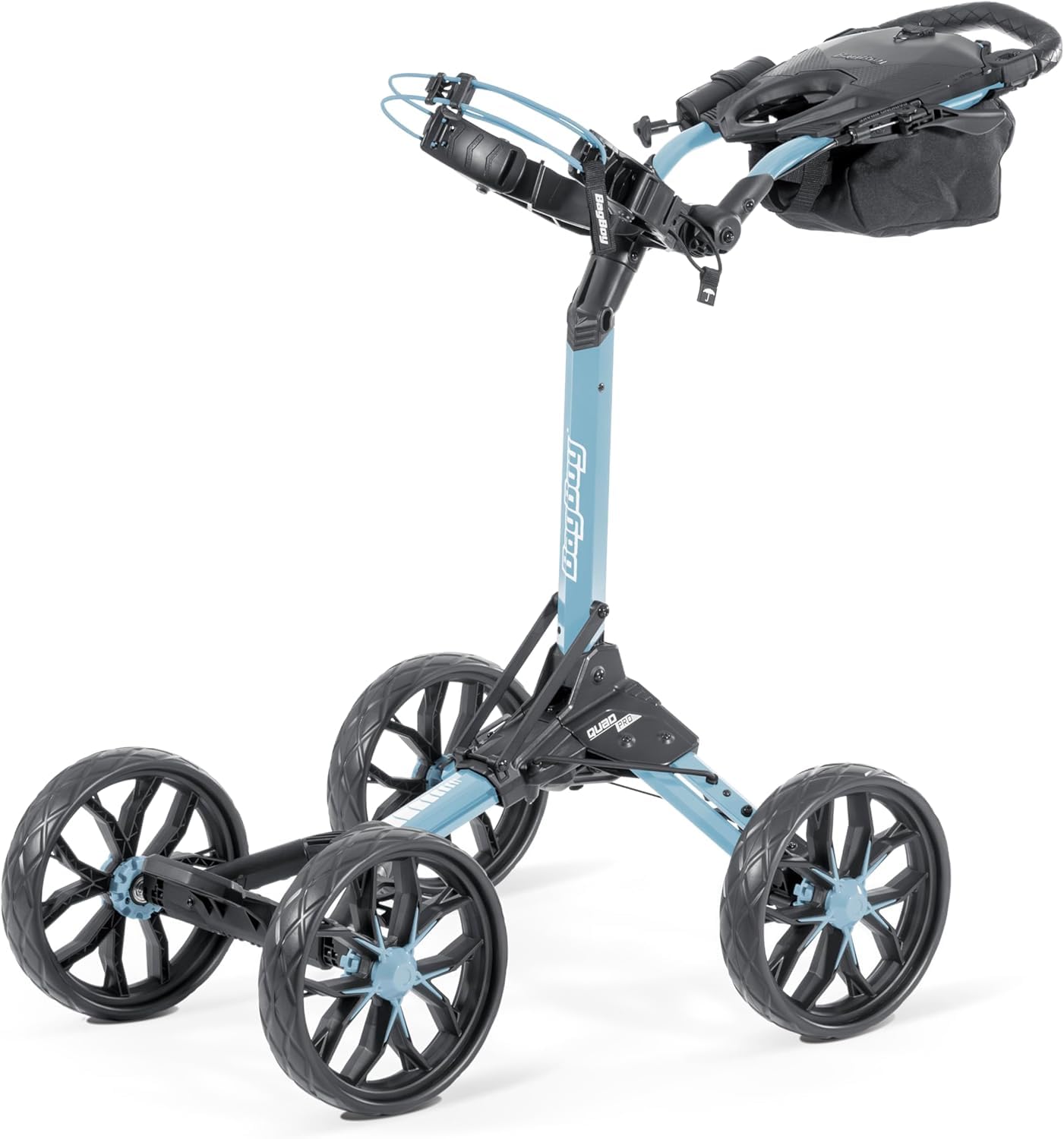 Bag Boy Quad Pro Push Cart, Ice Blue/White