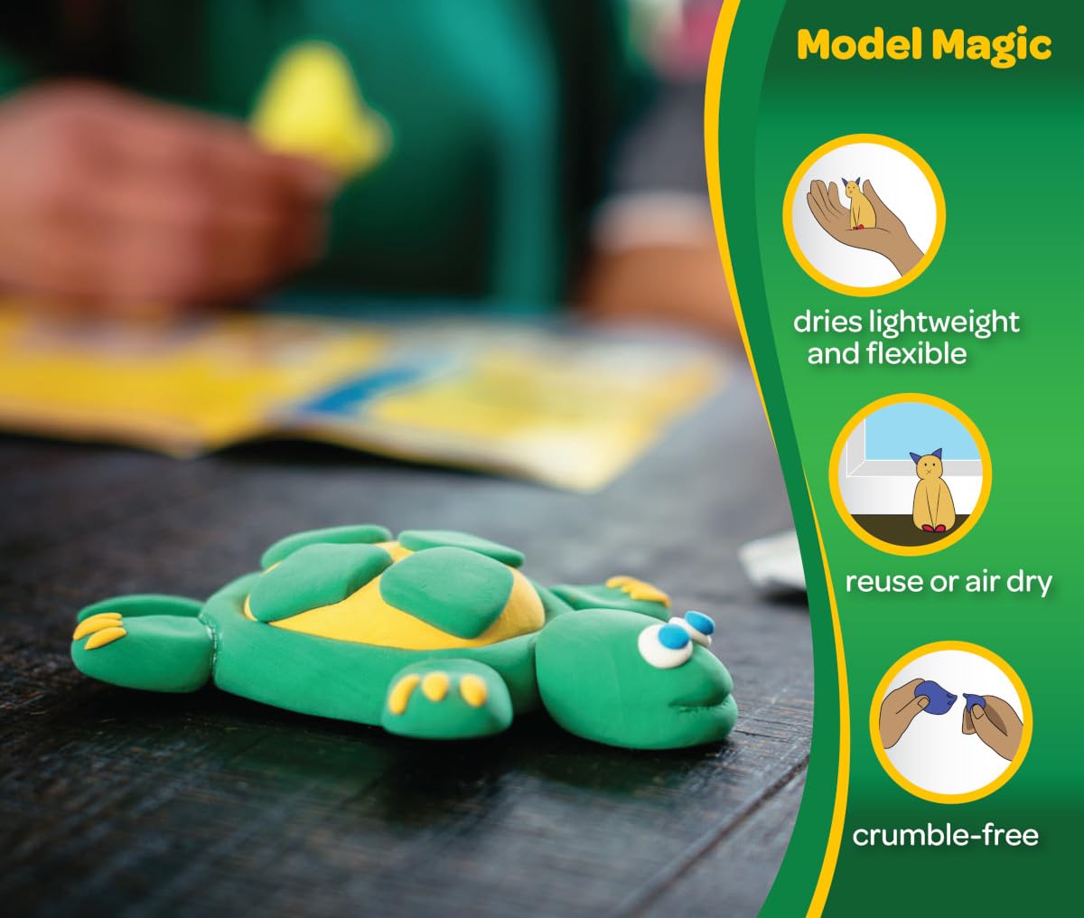 Crayola Model Magic White, 4‑Pack (8 oz Each), Teacher Must Haves & Classroom Essentials, Air‑Dry Modeling Material for Kids, Sculpting Craft Clay Alternative, Ages 3+