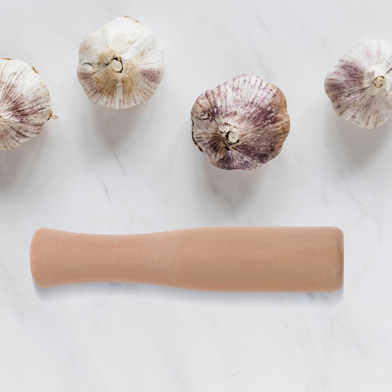 STOBAZA Beech Wood Food Grinding Rod 5.51 Inch Kitchen Pestle Tool for Garlic Ginger Spices Crushing and Potato Mashing
