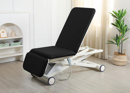 Demixson Power Physical Therapy Treatment Table, Medical Exam Table with Wheels (Black)