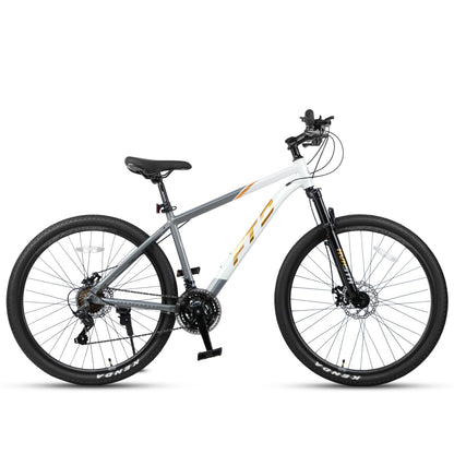AVASTA 27.5-inch Mountain Bike for Man Male and Woman Female Adult with Lightweight Aluminum Alloy Frame and Dual Disc Brakes,Front Suspension,21-Speed Gear Shifters,Hidden Brake Cables,Golden