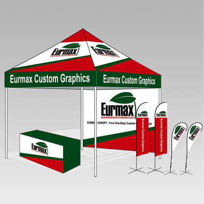 Eurmax USA 10x10 Pop Up Canopy,Commercial Tent with Patented No-Tip Rolling Bag,30sqft Extension Awning & 4 Zippered Removable Walls,UV & Water Resistant,Heavy Duty Instant Shelter Gazebo,Yellow