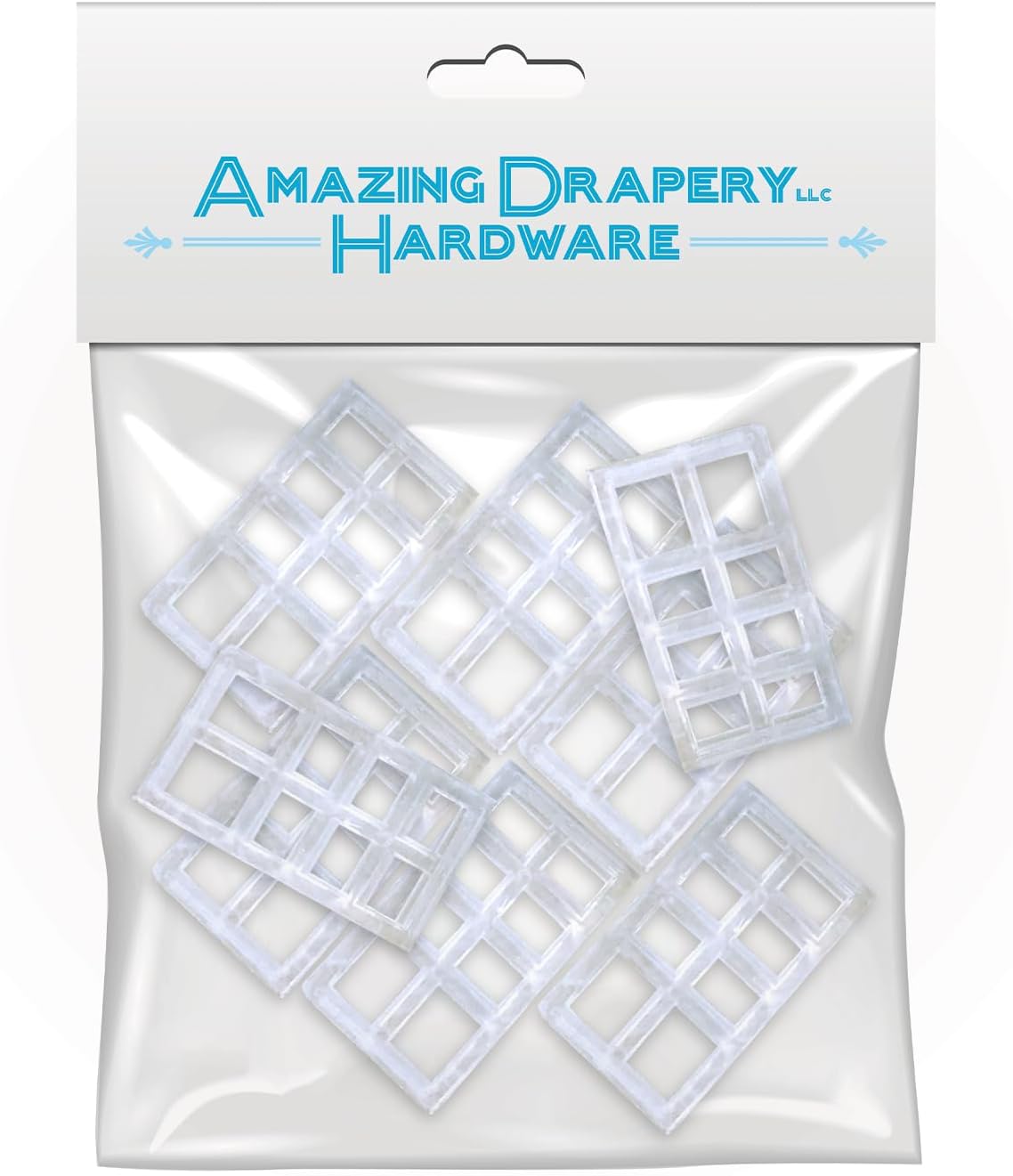 Amazing Drapery Hardware Bracket Spacer Blocks, 8ct, Durable Clear Plastic for Blinds and Shades