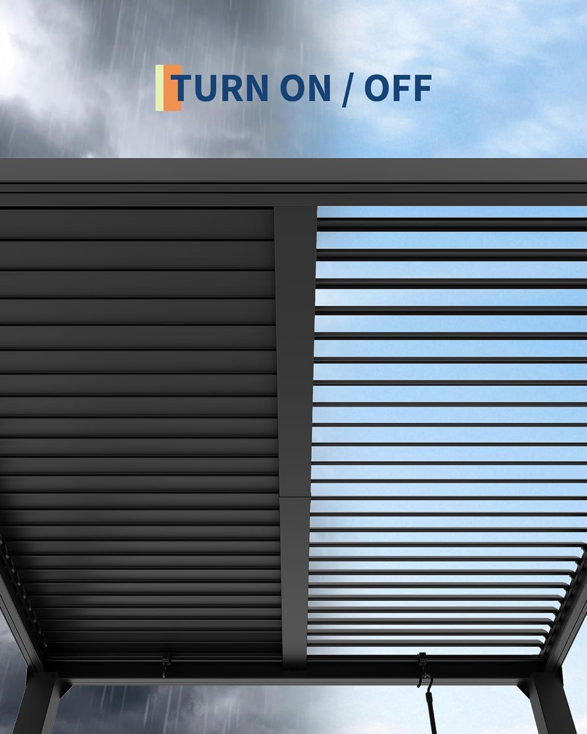10x12 FT Louvered Pergola, Modern Style Outdoor Pergola with Adjustable Louvered Roof, Reinforced Aluminum Frame, Integrated Drainage System, Hardtop Gazebo for Patio, Deck (Gray)