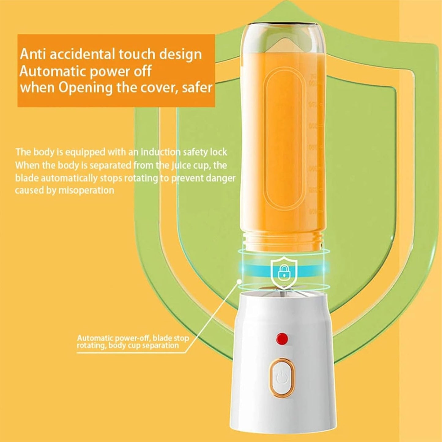Personal Size Blender for Shakes and Smoothies, 15.6 oz Portable Blender with 10 Blades, Rechargeable Mixers for Travel
