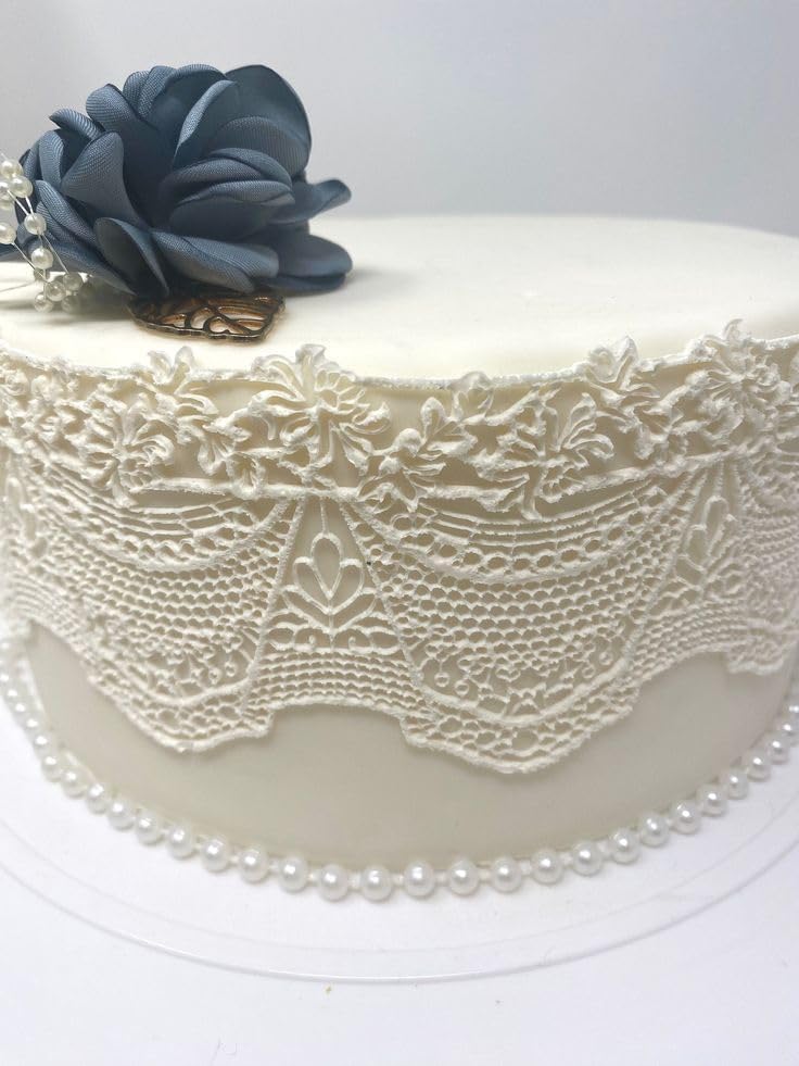 Cake Lace Mold, Silicone Lace Molds for Cake Decorating and Cupcake Top Decoration