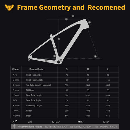 TRIFOX Carbon Fiber Mountain Bike with Shimano M6100 Deore Groupset 12-Speed,Carbon Fiber Frame,Hydraulic Fork 130mm Travel,29er Mountain Bike for Adult 17/19 inch (Obsidian Yellow, 29er * 17 inch)