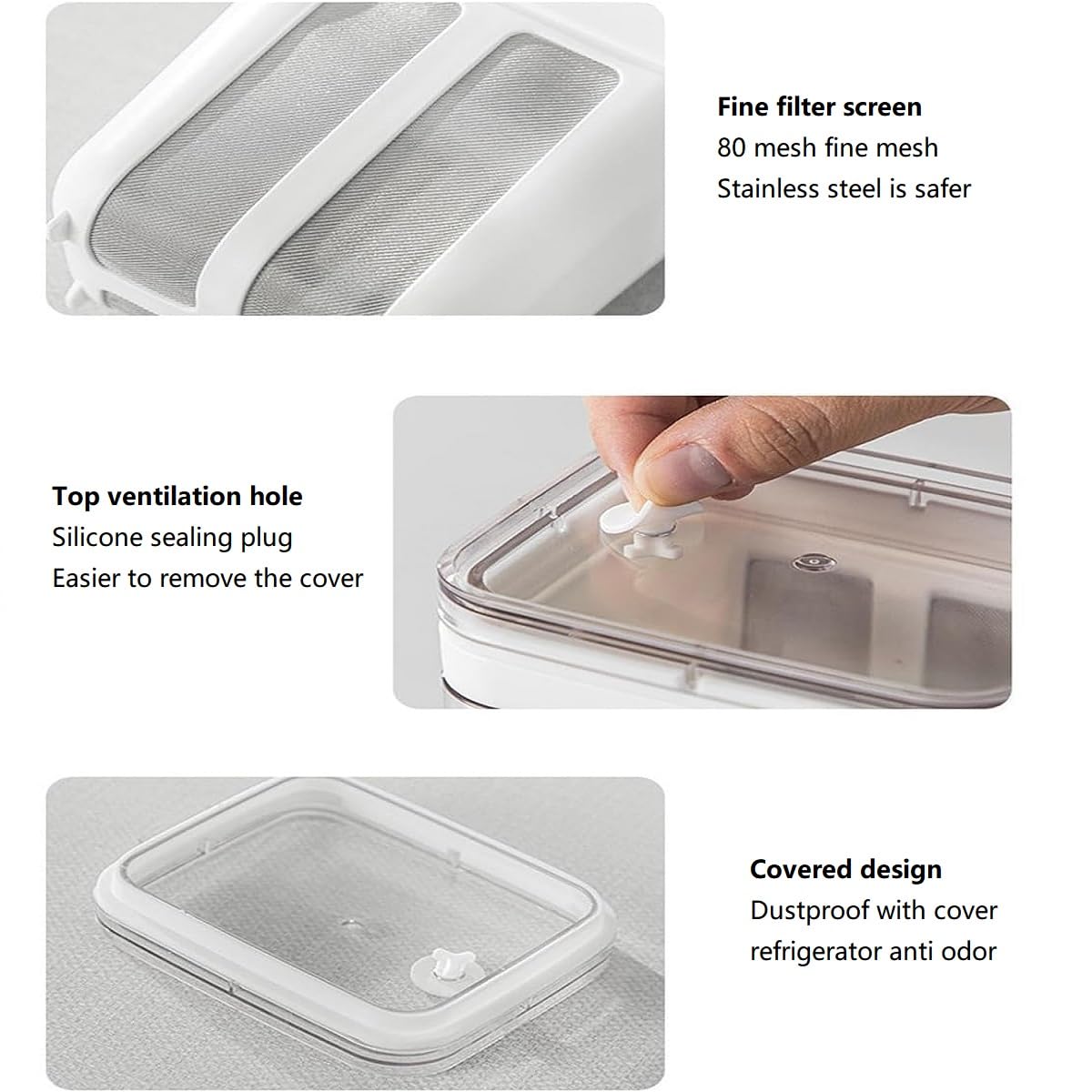 Yogurt Strainer—【1.9QT/0.475GAL Total】 & 【0.9QT/0.23GAL Filter】, Yogurt Strainer Greek Yogurt Strainer Yogurt Press, BPA-Free PP Strainer for Whey Separation（Totle1.9QT）