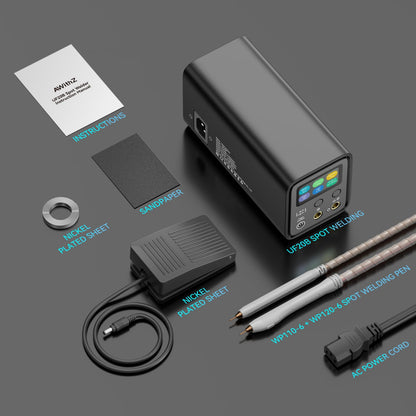 Capacitor Battery Spot Welder, AWithZ UF20B 10.5KW Spot Welder, 3-in-1 Auto & Manual & Foot Pedal Three Modes Welding Equipment for 18650/LiFePO4 Lithium Battery Pack Building with Foot Pedal