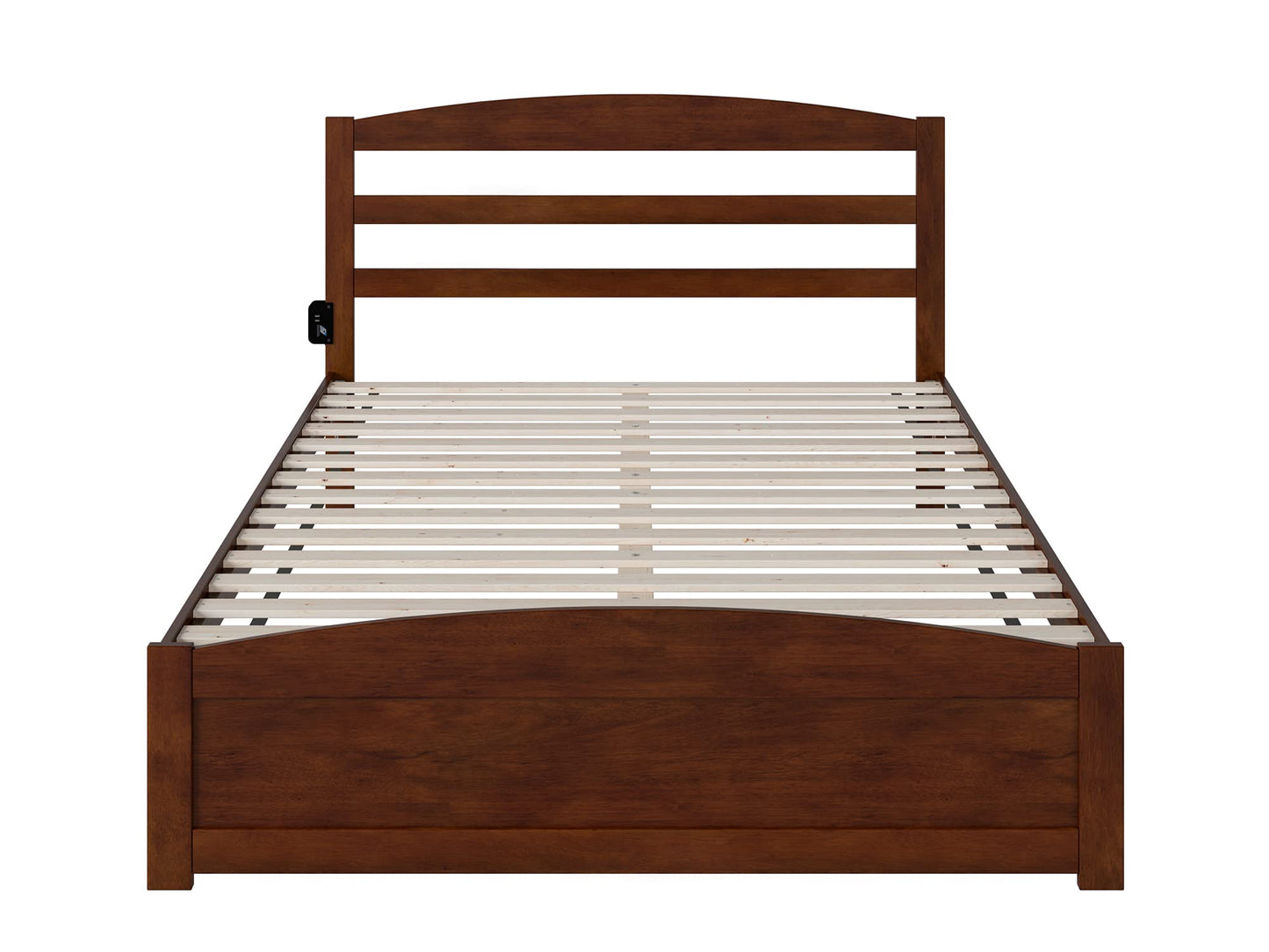 AFI, Warren Queen Platform Bed with Matching Footboard, Walnut