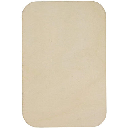 Bright Creations 60 Pack Unfinished Wood Cutouts for Crafts, Rectangle Wooden Slices for DIY Projects (2 x 3 in) - Wood Pieces for Crafts