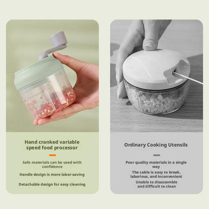 Baby Food Grinder & Manual Garlic Chopper, Portable Hand Operated Garlic Crusher Garlic Mincing Tool Garlic Masher Handheld Garlic Press for Outdoor Picnics and Home Use