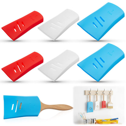 Joyfolk 6 Pcs Paint Brush Cover Silicone Multiple Sizes Paint Brush Case Sleeves Protects Bristles Keeps Shape for 2inch 2.5inch and 3inch for Storage and Organizer Blue White Red