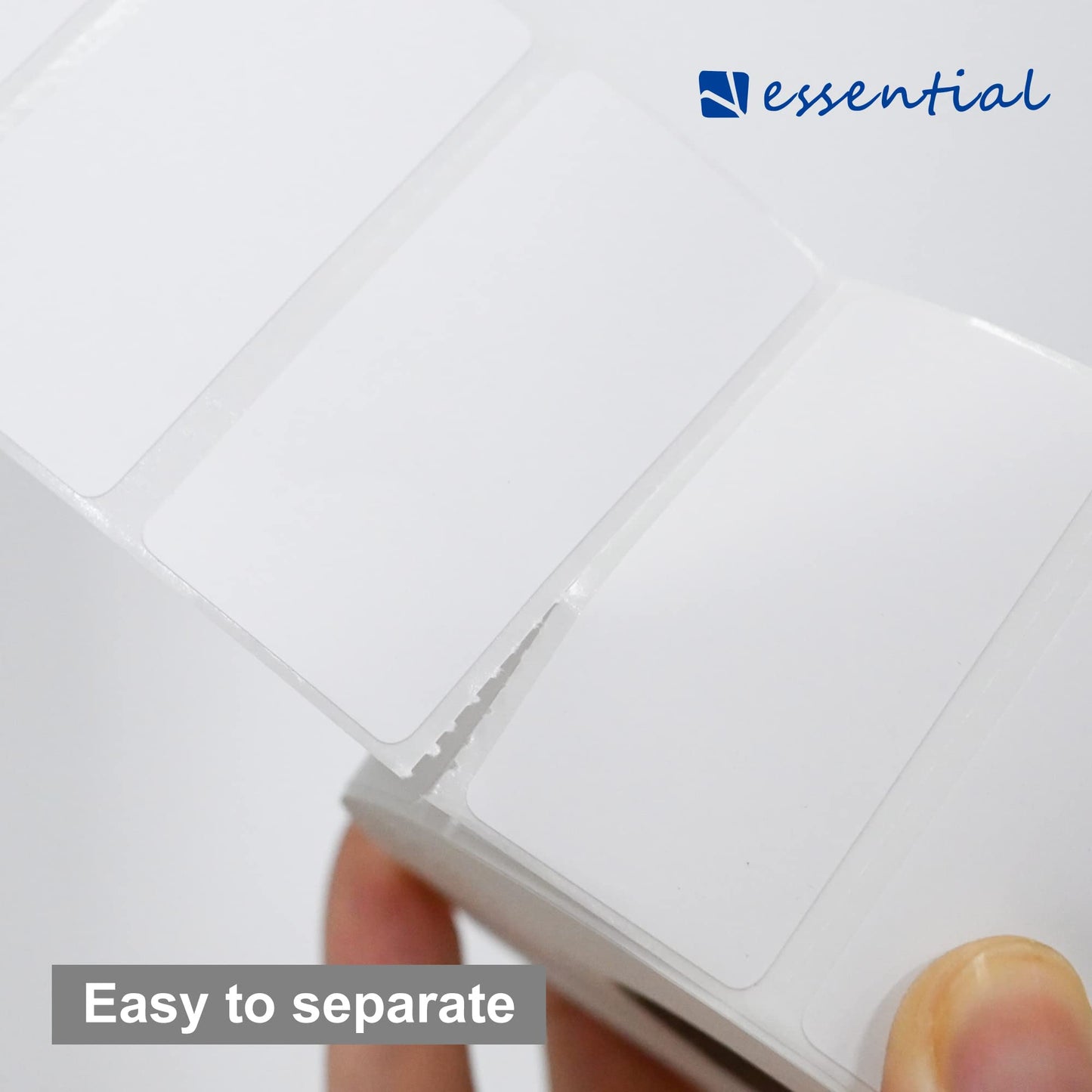 ESSENTIAL 2"x 1" White Direct Thermal Barcode Labels, Shipping Label, Compatible with Zebra & Rollo Label Printer, 1300 Labels of Roll (1 Roll)