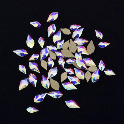 240pcs Popular 12 Styles Flatback Crystals Mix Sizes Multi Shapes Glass Crystal AB Rhinestones for Nail Art Craft 3D Decorations Flat Back Stones Gems Set Box