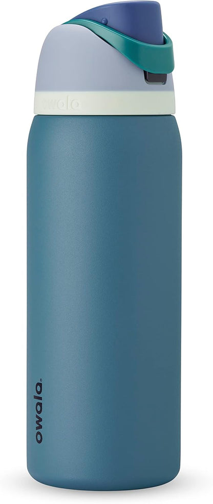 Owala FreeSip Insulated Stainless Steel Water Bottle - BPA-Free, 40 Oz, Denim | Perfect for Travel