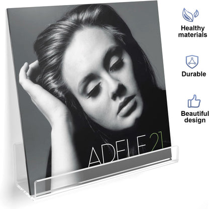 12 inch Album etc.6 Pack Laurensory Vinyl Record Shelf Wall Mount, Clear Acrylic Record Holder Display, Floating