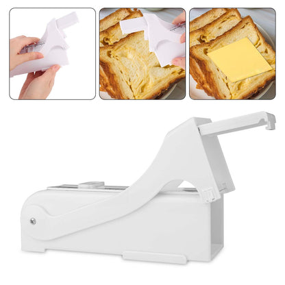 Butter Cutter Slicer, Stainless Steel Butter Cheese Stick Gadgets Dispenser Cutter Knife Measuring Dispenser and Keeper One-Click Operation Kitchen Tool Accessories for Bread Cookie Cakes Breakfast