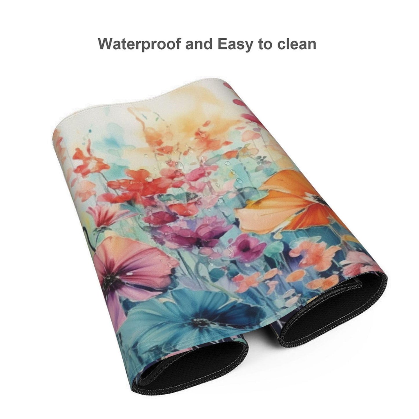 35.4 x 15.7 in, Waterproof XXL Large Mouse Pad for Desk, Extended Keyboard Mouse Mat for Computer Office, Big Laptop Mouse pad, Gaming Pc-Colorful Flowers