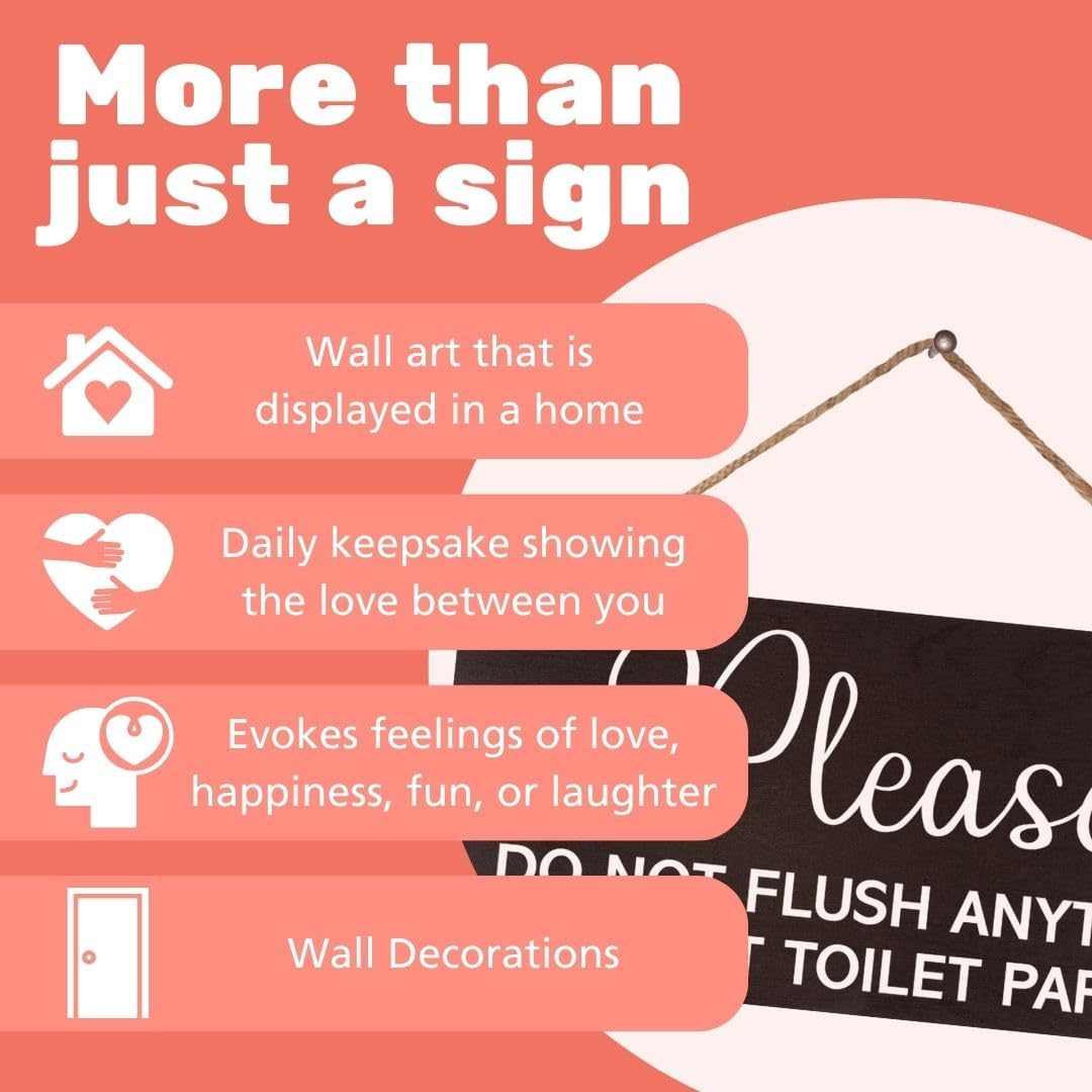 Sensitive Plumbing Bathroom Sign - Do Not Flush Except Toilet Paper for Septic System