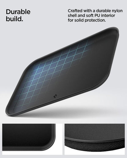 Spigen Modern Valet Tray Premium PU Storage Stylish Organizer Designed for Entryway Bedside Nightstand Desk for Key, Wallet, Watch, Phone, Jewelry, and Everyday Carry Accessories - Black (Catchall)