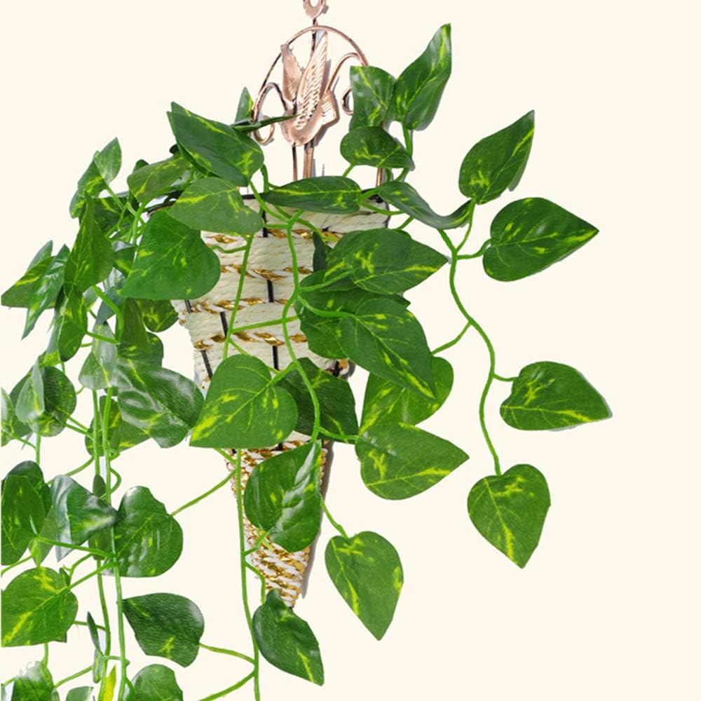 Kalolary 84 Feet Scindapsus Artificial Ivy Garland, 12 Strands Green Leaves Vine for Wedding Arch, Party Decoration
