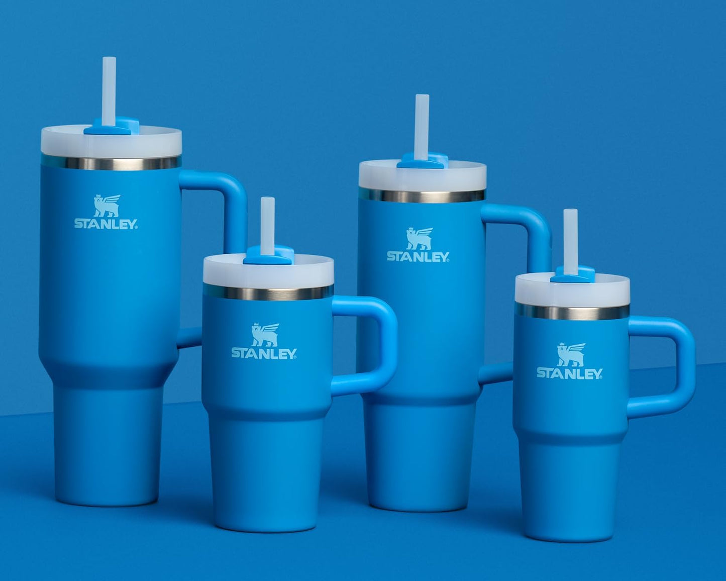 STANLEY Quencher H2.0 Tumbler - 40 oz Insulated Stainless Steel Cup with Handle & Straw | Azure Color