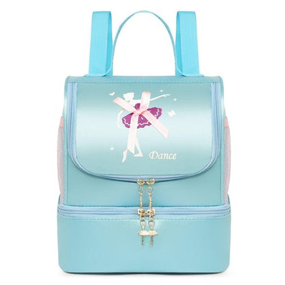 Ballet Dance Backpack with Separate Shoe Compartment,Cute Ballet Dance Backpack Tutu Dress Dance Bag (Blue)