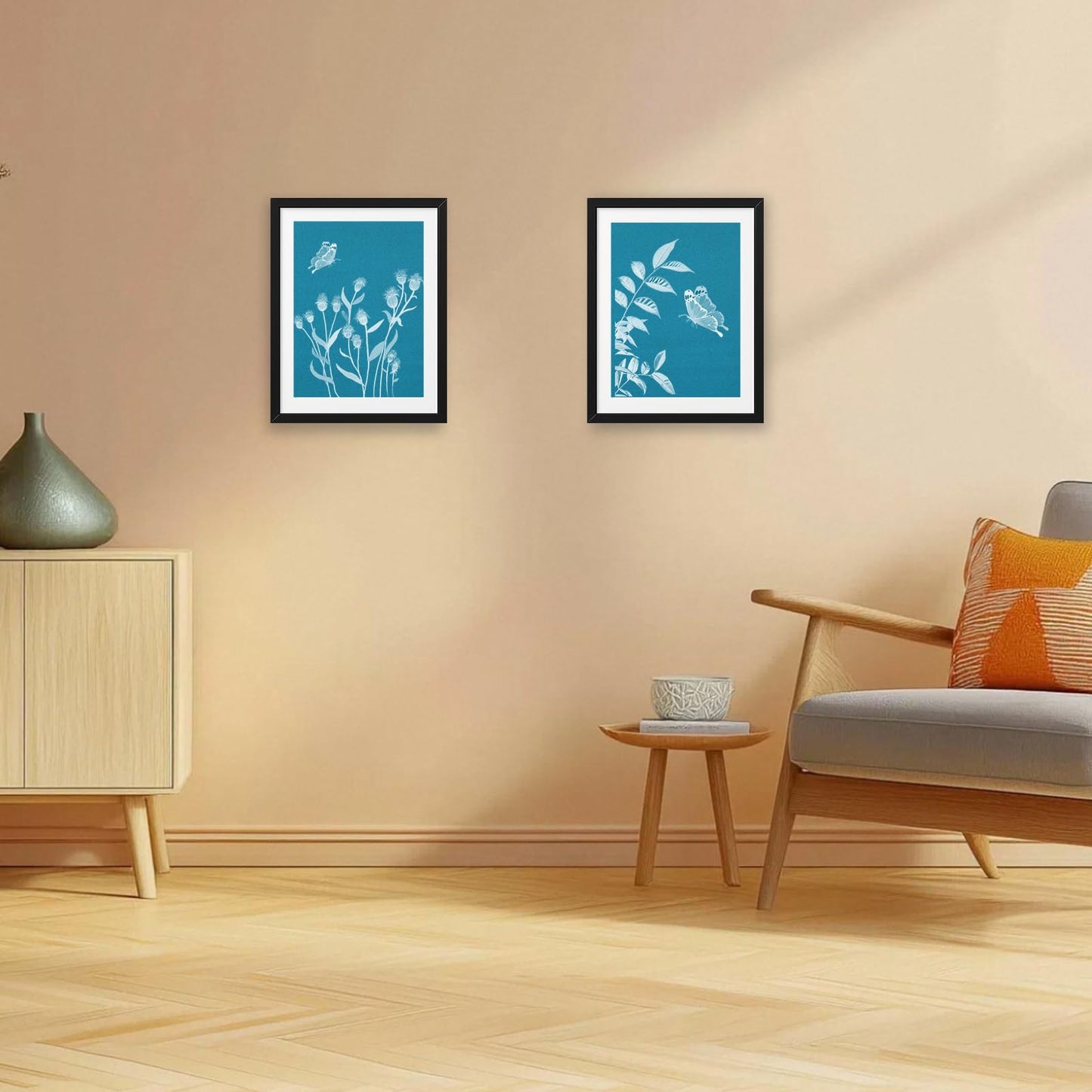 NOVWANG 60 Sheets Cyanotype Paper, 5.8 x 8.3 Inch High Sensitivity Sun Print Paper Cyanotype Kit Sun Art Paper DIY Arts with 1 Sheet Acrylic Panel for Arts Crafts DIY Project