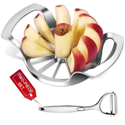 Apple Slicer,12 Blade Extra Large Apple Corer, Heavy Duty Stainless Steel Apple Cutter and Divider，Easy to Use, Time-Saving,Kitchen Tool (12 Blades)