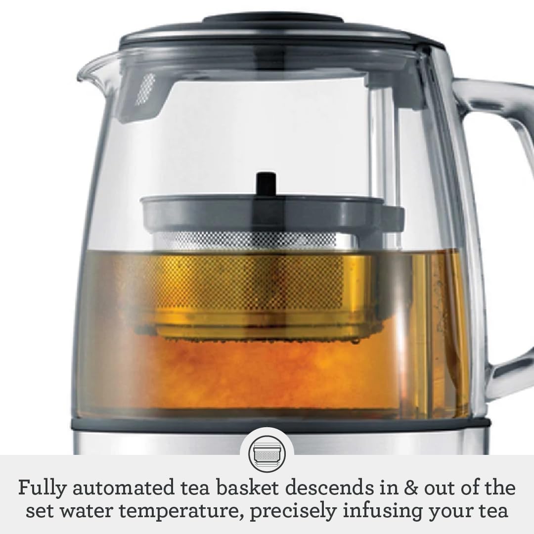 Breville BTM800XL Tea Maker Infuser and Water Kettle, 51 oz, Brushed Stainless Steel and Glass
