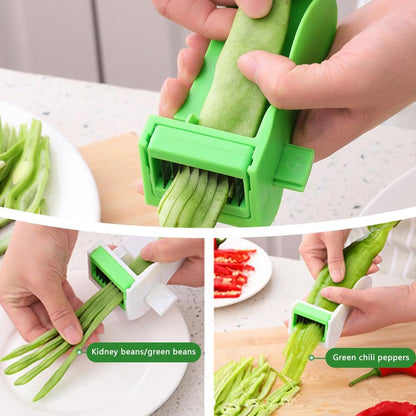 WRIBZD Stainless Steel Bean Slicer, French Style Green Bean Cutter, Multipurpose Beans Cutter, French Bean Slicer Bean Grater, Beans Cutting Shredding Tool, Kitchen Supplies