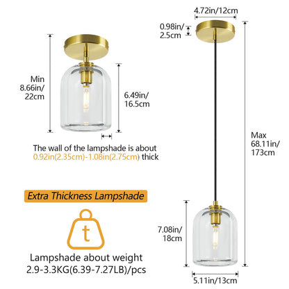 LBSQJ Modern Gold Pendant Lights Kitchen Island Ceiling Chandelier Indoor Crystal Hanging Light Fixtures for Dining Room Kitchen Living Room Bedroom（2Pack）