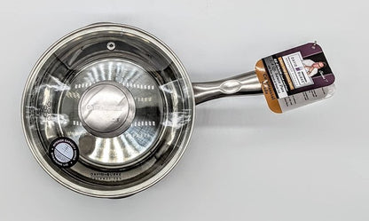 David Burke Regency Stainless Steel 2.4-Quart Sauce Pan with Strain Lid - Oven Safe