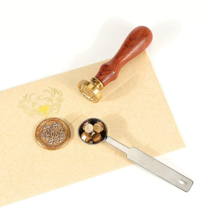 Yoption 360 Pcs Metallic Antique Gold Sealing Wax Beads Set for Wax Seal Stamp with Candles and Melting Spoon