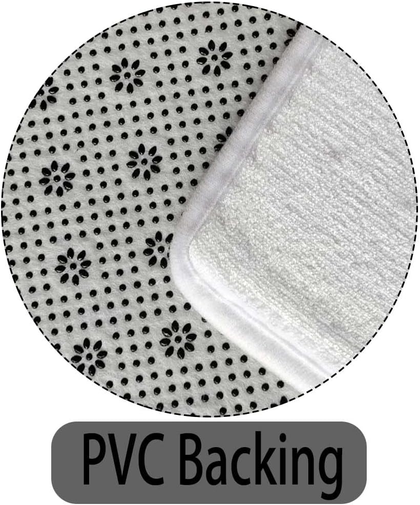 Orange Bathroom Rug Mat, Abstract Marble Non Slip Bath Mats, Soft Luxury Microfiber Floor Rug for Tub Shower