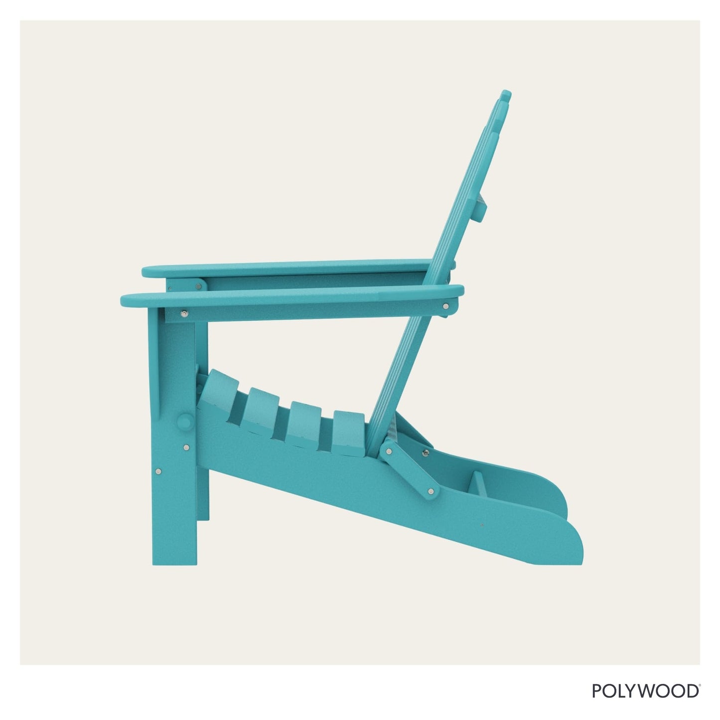 POLYWOOD AD5030AR Classic Folding Adirondack Chair, Height: 35.00" - Width: 29" - Depth: 35.00", Aruba