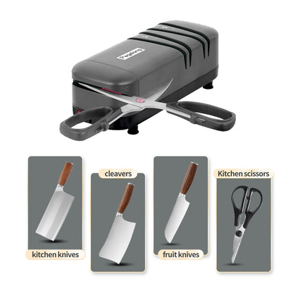 Pegelong kitchen knife sharpener electric knife scissor sharpener 50w at 12.6-Degree Bevel to Quickly Sharpen Polish Slotted Screwdriver Sharpen with Replaceable Wheels S820