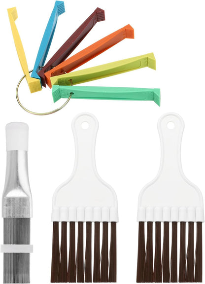 PATIKIL Air Conditioner Fin Comb, Stainless Steel Condenser Fin Straightener & Cleaning Brush Tool for AC Unit