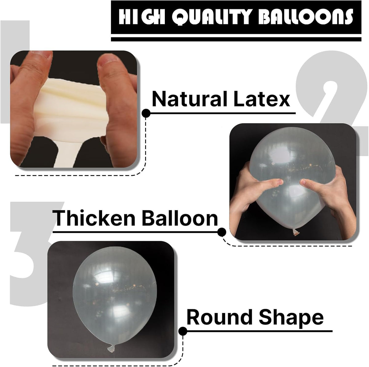 PartyWoo Clear Balloons - 100pcs Transparent Balloon Arch Kit for Weddings, Graduations & Parties | 18", 12", 10", 5" Sizes