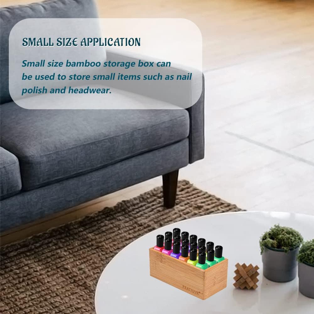 Bamboo Drawer Organizer, Kitchen Utensil Tray, Cutlery Holder, Office Desk Supplies (8.9x3x2.6 inch)