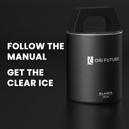 ORI Future GLAZER mini, Clear Sphere Ice Mold, Ball Ice Cube Maker for Whiskey