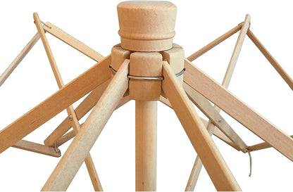 AnNafi® Premium Knitter Yarn Swift 24" (One Size Fits All) Umbrella Wooden Yarn Ball Winder