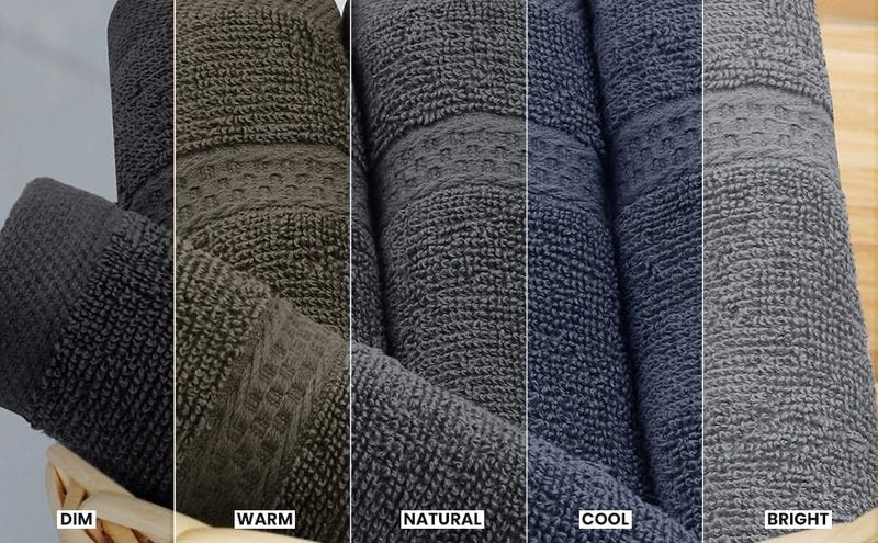 Utopia Towels 8 Piece Luxury Towel Set – Majestic Plush, Super Absorbent & Quicker-to-Dry, Thick 100% Ring Spun Cotton Towels for Bathroom, Spa & Hotel – 2 Bath, 2 Hand, 4 Washcloths, Grey