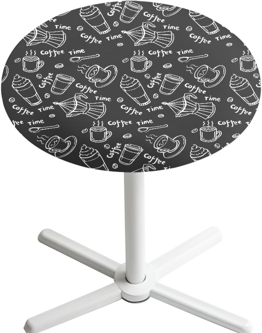 24 24 Inch x Cocktail Table Topper Covers Small Round Table Cloth with Elastic Fit Washable Table Cloth Decorative