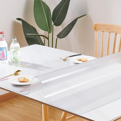 14 40 Inch, 1.5mm Frosted Table Cover Protector x Thick Plastic Desk Protector Mat, Rectangular Waterproof PVC