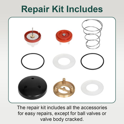【UPC® Certified】1" Brass Pressure Vacuum Breaker with Repair Kit, Max 400PSI Sprinkler Backflow Preventer for Non-Potable Systems Like Irrigation & Industry